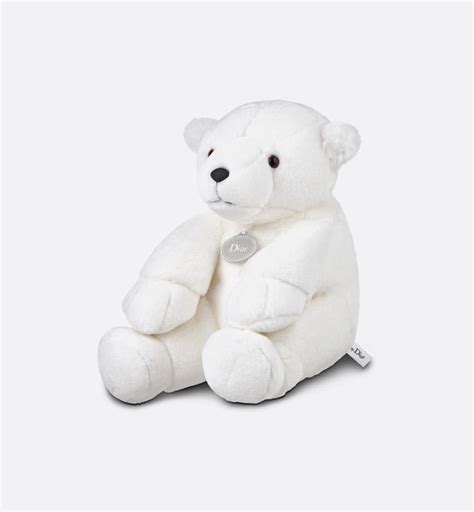 dior teddy bear white fur.